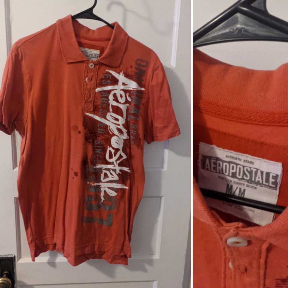 Aeropostale orange polo